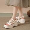Fashion Women's Summer Chunky Platform Sandals Fashion Cross Strap Gladiator Shoes Woman Thick Bottom Wedge Heel Sandals for Women 2024