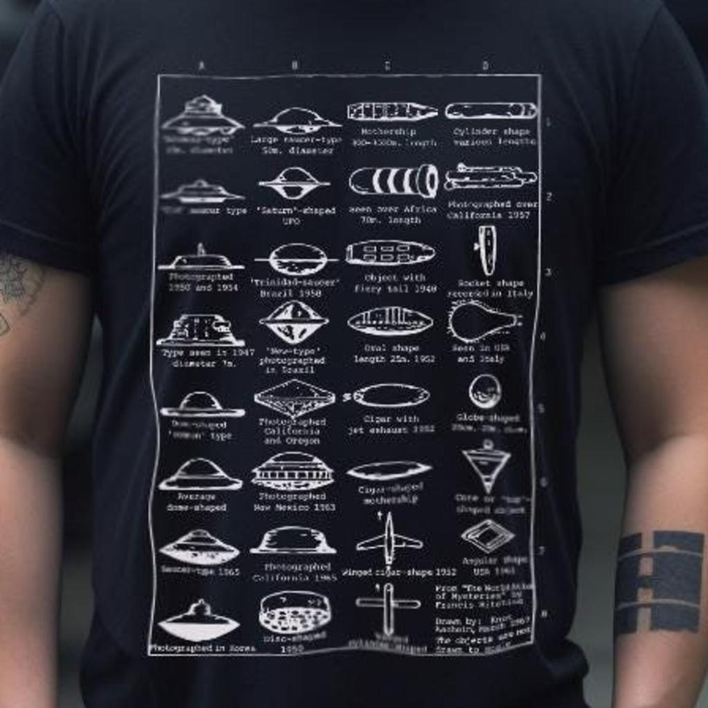 Type Of UFOs Unisex T-shirt, Funny Alien & UFO Shirt, Space Enthusiast Gift, Extraterrestrial Apparel, UFO Lover Gift, Alien Graphic Tee
