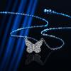 Butterfly Necklace Full of Diamond Trendy European and N Style Light Luxury Niche Design Pendant Necklace Chain