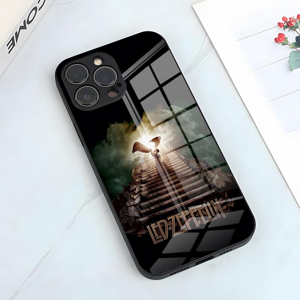 Чехол для телефона Band L-Led Z-Zeppelins Для IPhone 17 Pro Max 15 Pro 16 14 Plus 12 13 Mini 11 Pro Ударопрочный Стеклянный Чехол