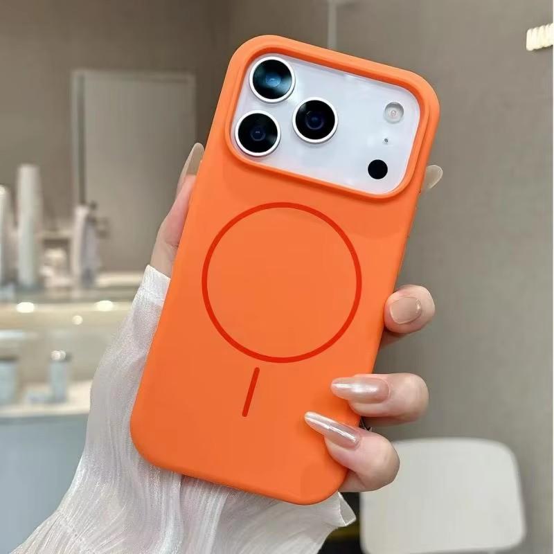 Роскошный чехол из жидкого силикона для iPhone 17 Pro 16 15 14 13 12 Pro Max 11 для магнитной беспроводной зарядки Magsafe, противоударная Capa