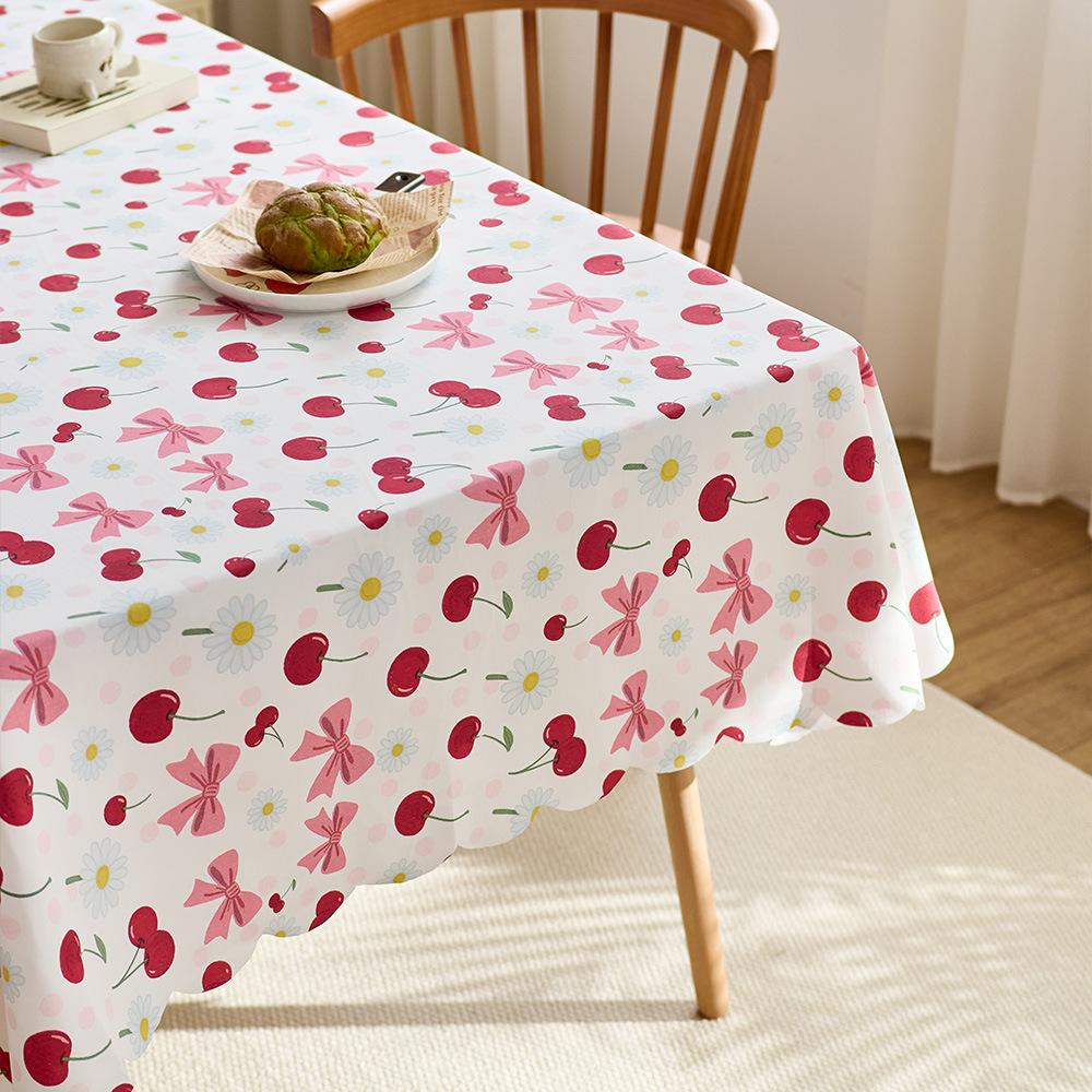 Premium Tablecloth Waterproof Anti-Scald Printed Tablecloth Pastoral Rectangular Multi-Use Wipeable Picnic Mat Table Fabric
