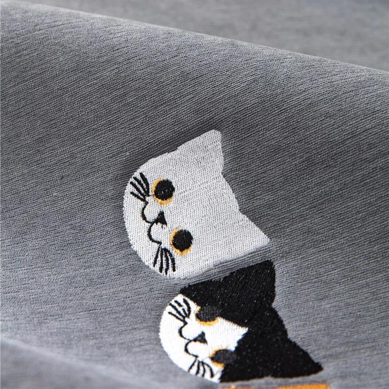 Коврик для диванной подушки с принтами скандинавских кошек, универсальный нескользящий сплошной цвет, чехлы для дивана для гостиной, L-образная защита для полотенец для дивана