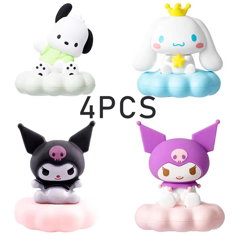 Animation Sanrios Kitty Kawaii Glowing Cloud Lamp Hello Kitty Bedside Lamp LED Night Light Cake Decoration Decoration Gift