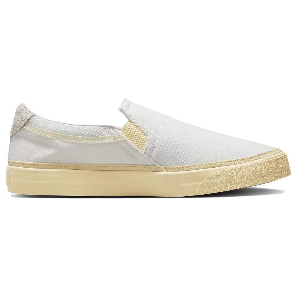 Nike Court Legacy Slip On Прочные Дышащие Низкие Кеды для Скейтбординга Женские Кроссовки Белые FJ5442-133