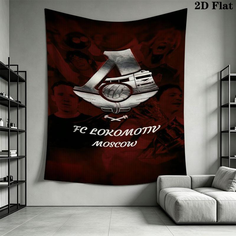 Lokomotiv Moscow Power Wall Hanging Printed Fabric Blanket Decorative Tapestries for Bedroom Living Room Home Decor
