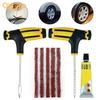 Car Tubeless Tire Tyre Drill Plug Rubber Strip Glue Puncture Repair Tools Kit Quicken Car Accessories
