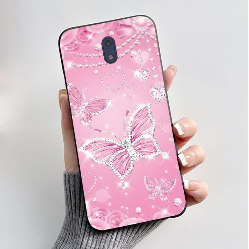For Nokia 3 Case For Nokia 3.1 Phone Case Luxury Fashion Butterfly Flowers Soft Slim Black Silicone Back Cover for Nokia3 Casing