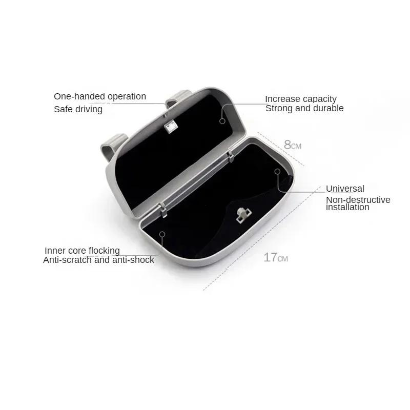 Car Glasses Box Portable Sunglasses Holder In The Car Driving Glasses Holder Eyeglass Case Sun Visor Car Lenses Holder