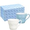 Wedgwood Festivity Pair Ivory and Christmas Wedding Housewarming aW1054014 Brand Gift Official Mugs, 350ml, (2-Piece Set), Blue, Ceramic, Gift, Favor,