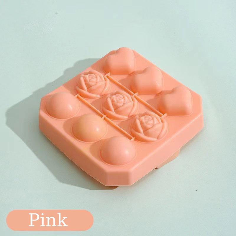 Silicone Molds Ice Cube Tray With Lid Rose Flower Heart Shape Reusable Ice Mold Bar Kitchen Accessories Ice Cream Maker Tool