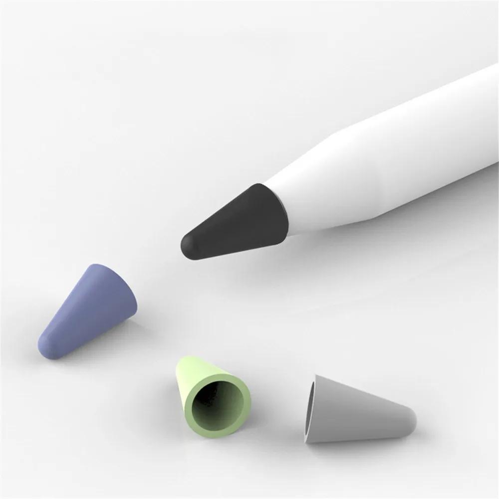 Колпачок для наконечника карандаша для Apple Pencil 1-го и 2-го поколений, бесшумный силиконовый чехол для наконечника для iPad Pencil 1 2, защитная накладка на экран