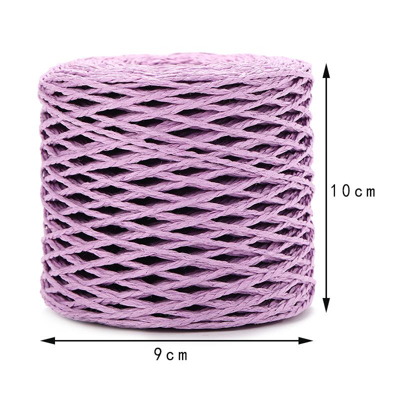 2 рулона 200 метров натуральной соломенной пряжи из рафии для ручного вязания крючком летних соломенных шляп, пляжных сумок, корзин, вязание 2 мм, цветные нитки