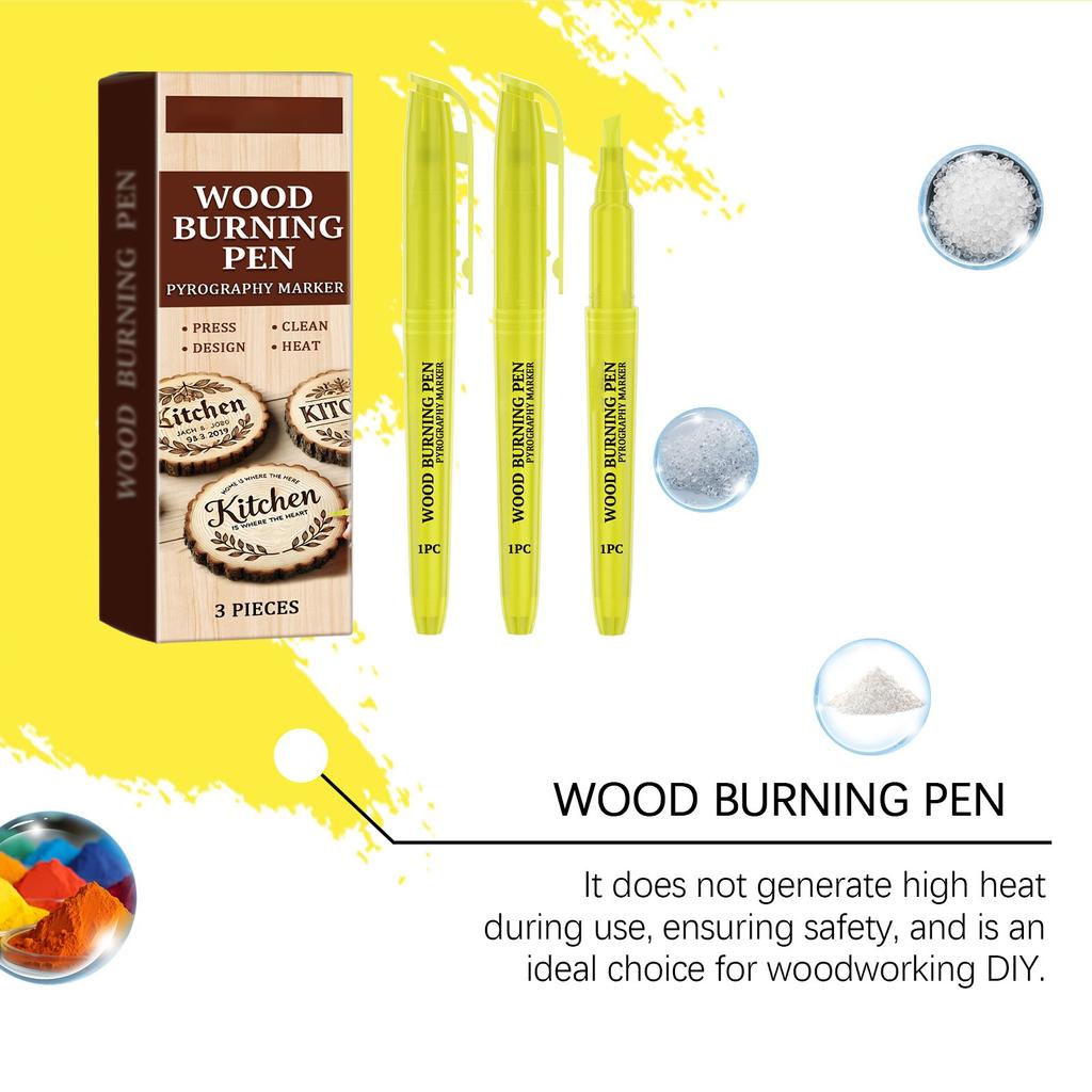 Pyrography Marker Pen Wood Pyrography Pen Burning Effect Pen Wood Marker Art Marker Pyrography Pen Pen 1.5ml