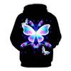 Beautiful Butterfly Printed Sweatshirts for Women Fashion Hoodies Black Sweatshirt