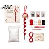 Рождественская елочная игрушка Крючком Кукла Спираль Набор для творчества, Праздничный набор для рукоделия, Подарок в чулок для взрослых, Мягкая пряжа, Бусины, Подвеска на окно, стену, шкаф
