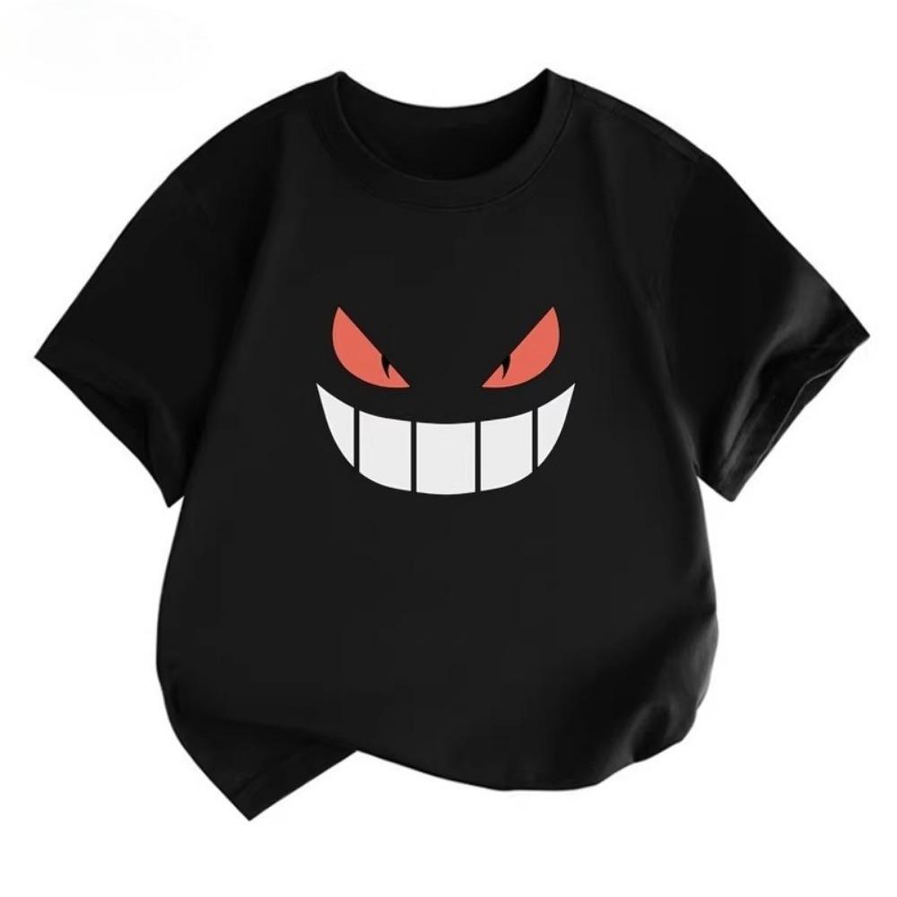 Potdemiel Pikachu Print Children's T-Shirt, New Summer Style, Casual, Comfortable, and Breathable Children's Top