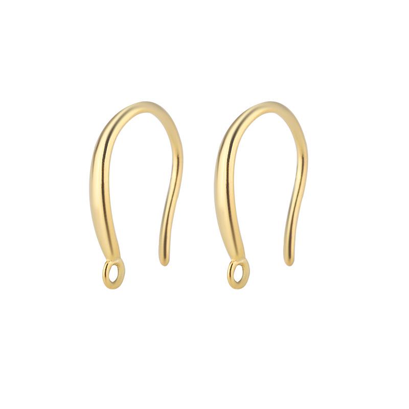 Tingxiang DIY Серьги-крючки из стерлингового серебра S925, гладкие, широкие, для изготовления украшений вручную.