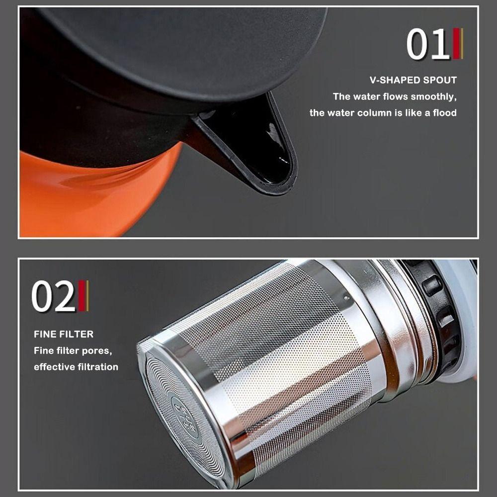 1000ml Coffee Pot Stainless Steel Tea Pot Portable Stewing Teapot for Home Use