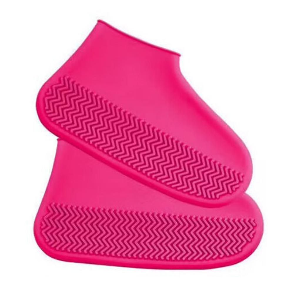 1Pair Waterproof Rain Shoe Covers Men Women Kids Reusable Boot Overshoes Anti-Slip Silicone Rainproof Foldable Portable Cycling Outdoor Shoes Covers