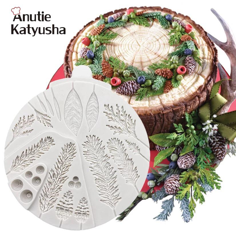 Leaf Foliage Design Silicone Mold DIY Fondant Chocolate Mould Clay Model Cake Decorating Tools Kitchen Baking Accessories