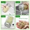 Seed Sprouting Jar Kit with 2 Wide Mouth Mason Jars Durable Bean Sprouts Growing Kit with Stainless Steel Screen Sprout Lids