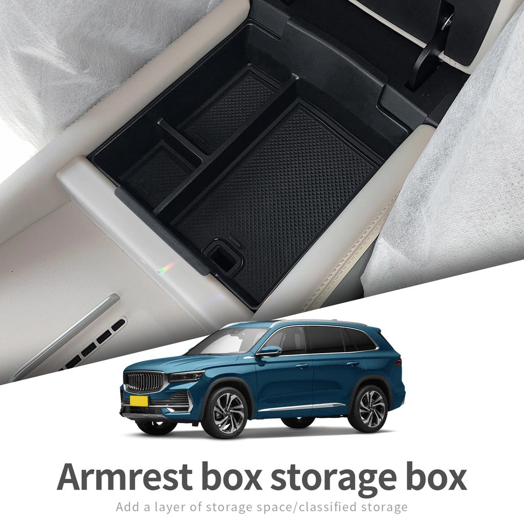 Для Geely Monjaro XingYue L 2025 Центральная консоль Подлокотник Ящик для хранения Автомобильный поднос Органайзеры Аксессуары Tidying Черный