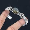 Mothers Day Sale Natural Labradorite Flower Bangle Jewelry 925 Sterling Silver