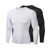 Мужская компрессионная футболка с длинным рукавом - Спорт, Бег, Тренировки, Баскетбол, Футбол, Защита от солнца, Быстросохнущая, Дышащая, Высокая эластичность.
