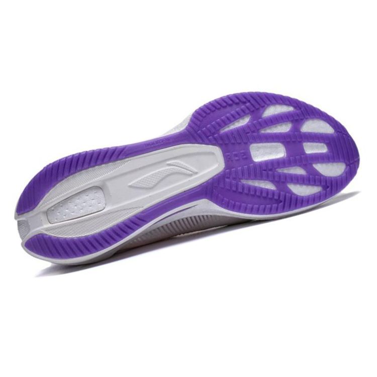 Li Ning Super Lightweight 20 Casual Shock Absorbing Non-Slip Wear-Resistant Low-Top Running Shoes Women Sneakers White Purple ARBT002-10