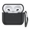 Чехол NIMASO AirPods 3 2021 года, специальный чехол для Airpods 3-го поколения, силиконовая защита с карабином, совместимая с беспроводной зарядкой NEC21J357 (черный)