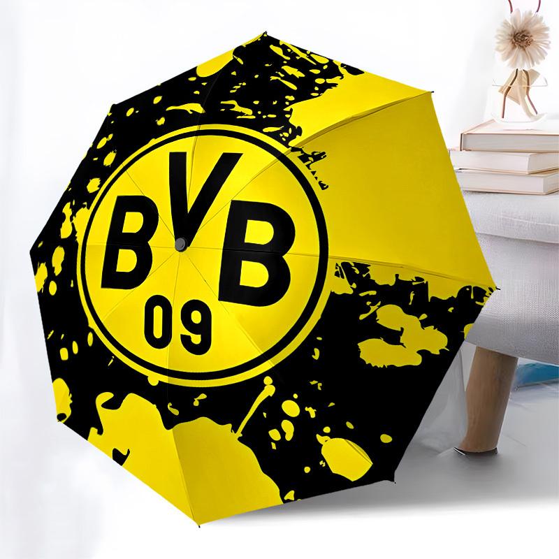 BVB, Dortmund Automatic Opening and Closing, 8 rib Structure Portable Umbrella, Suitable for Men and Women in All Seasons Perfect Gift for