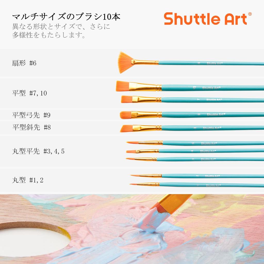 Акриловая пастельная краска Shuttle Art 30, в комплект входит 10 мягких банок с краской, раскрашивание художественных красок, краски, набор, 60 мл, кисти, симпатичные,