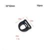 10pcs Black Durable Rope Adjustment Buckle 12~50mm Strap Webbing Buckle  Luggage Accessories