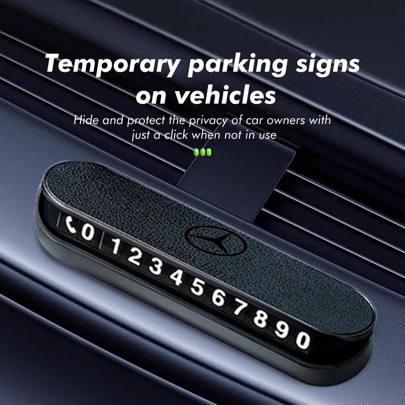 AABGW1 For Benz Temporary Car Parking Phone Number Card Parking Tool Decorative Accessories CITAN VITO SPRINTER CLS SLK Sport ML C200