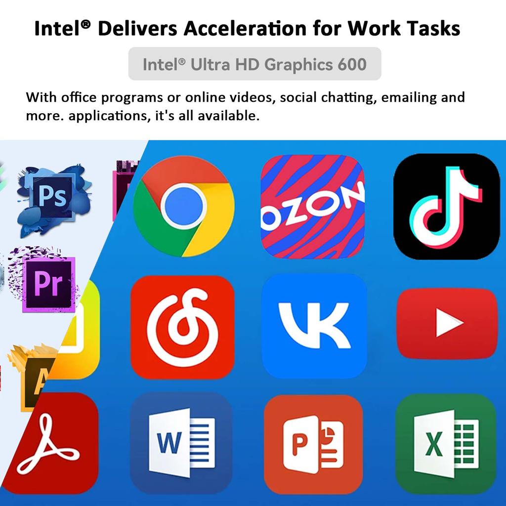 Ноутбук HDTOSNER с сенсорным экраном 11,6 дюйма, процессор Intel, 8 ГБ ОЗУ, твердотельный накопитель 256 ГБ, Windows Pro, серебристый, ноутбук для работы и учебы