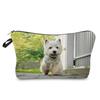 Women Dog Print Cosmetic Bag Toiletries Organize Travel Storage Case 6774