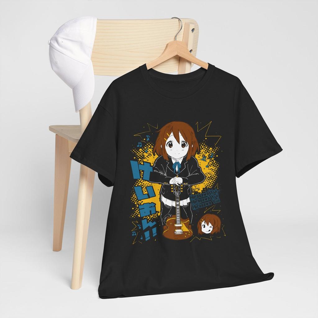 K-On T-shirt Japan Anime Cartoon Music Series Unisex Gift Black T-Shirt Size.