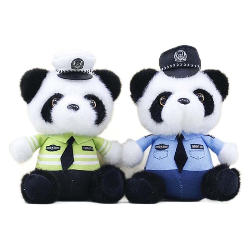 Adorable Panda Plush Toy With Short Fur Design Ideal For Bag Charm And Decoration