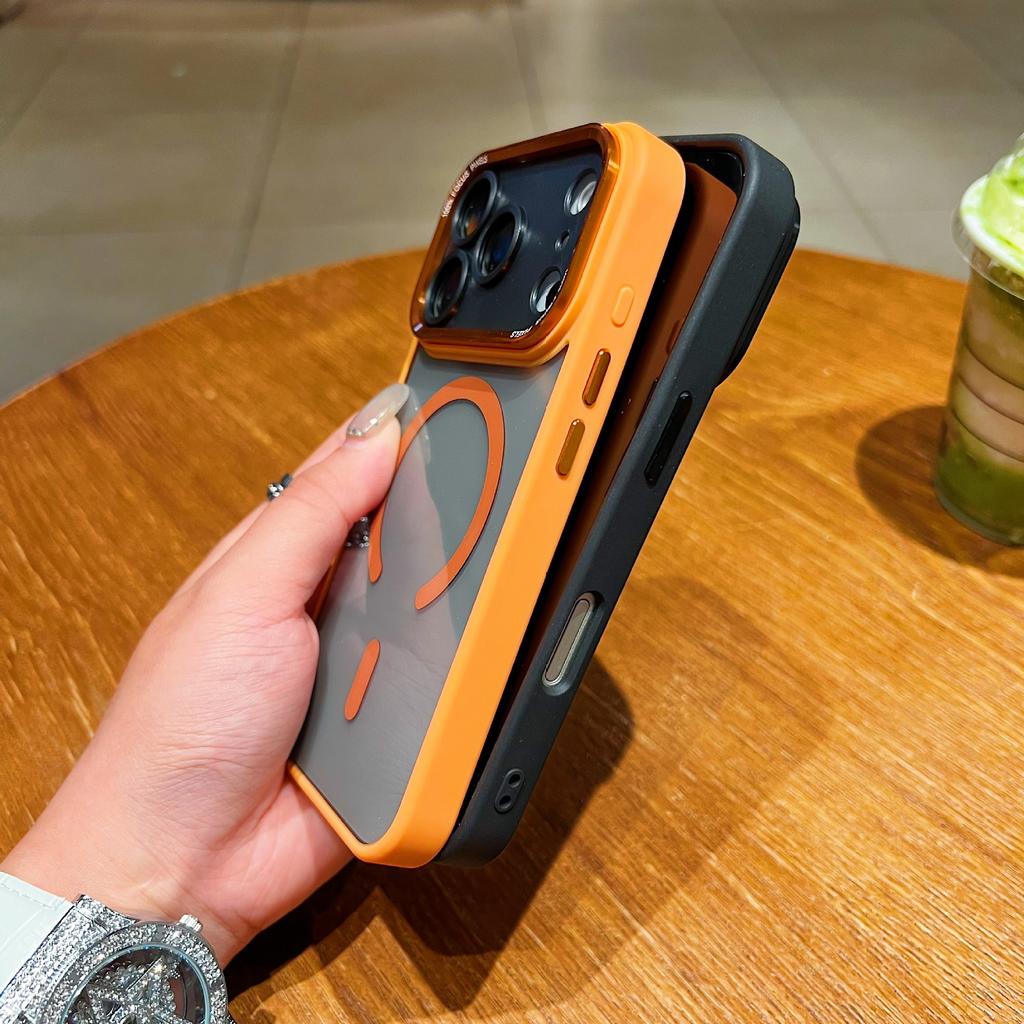 Магнитные чехлы для телефонов, подходящие для IPhone17promax, и чехлы для защиты металлических линз для IPhone 16