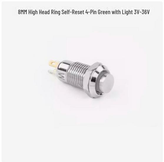 8/10mm Dustproof Metal Button: Self-Reset/Self-Locking Mini Switch with Light