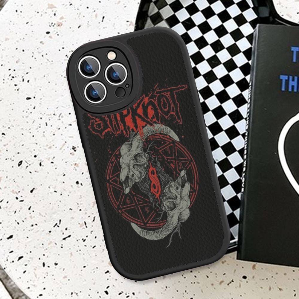 S-Slipknot Rock Для IPhone 16 15 14 13 12 11 Pro Max Plus Ударопрочный Кожаный Мягкий Чехол для Телефона