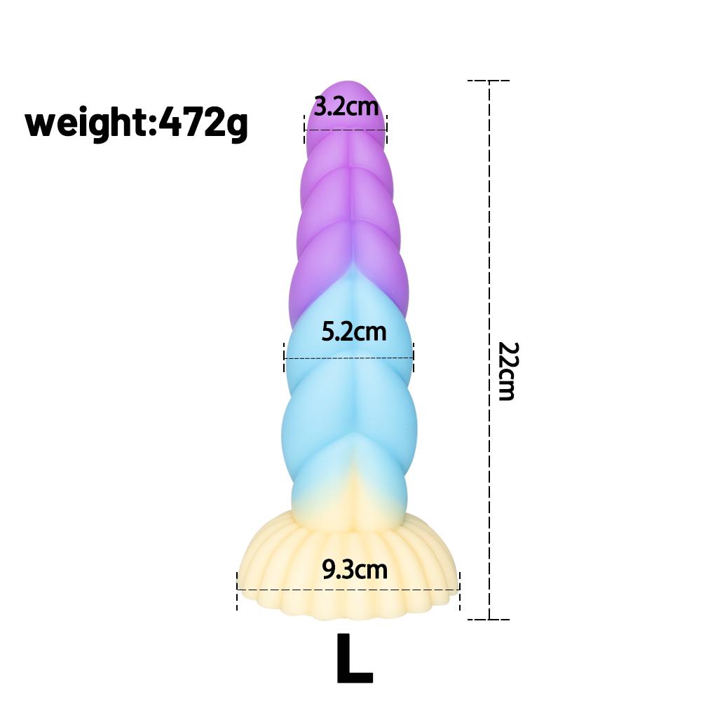 Realistic Penis Dildo Luminous Anal Butt Plug Strong Suction Cup Release Hands Female Masturbation Sex Toy G-spot Stimulation