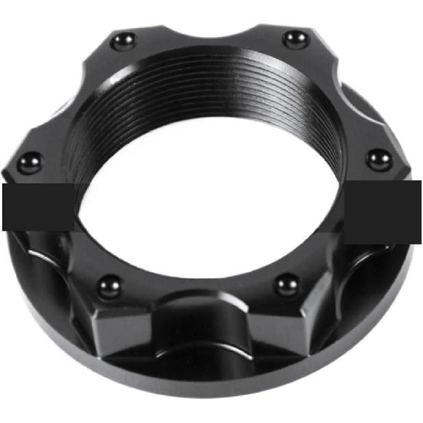 CNC Aluminum Central Console Steering Stem Nut Universal M28X1.0 Compatible with S1000RR 2009-2022 S1000R M1000RR 4 R nineT 14-20(Black)