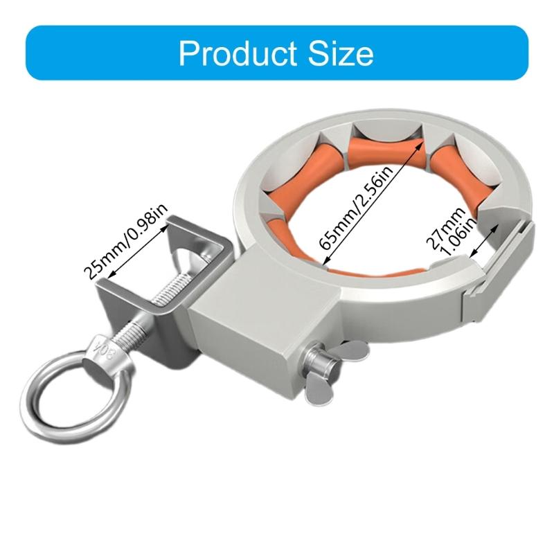 Industrial Bridge Cable Guide Tool 65mm Wide Smooth Roller 330 Degree Adjustable Clamp For Construction Wiring