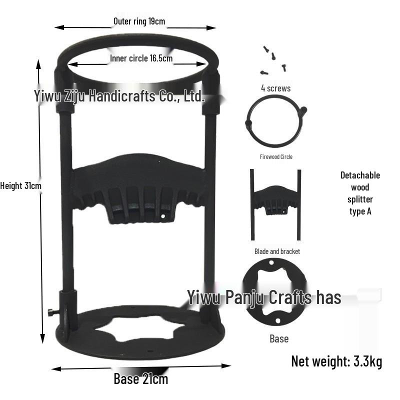 Portable Firewood Splitter: Efficient Manual Wood Separator for Outdoor and Household Use