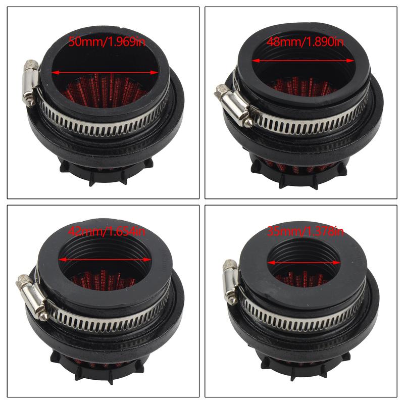 Universal Motorcycle High Flow Air Filter 35 42 48 50mm Carburetor Air Intake Cleaner for Modified Scooter Intake Pipe