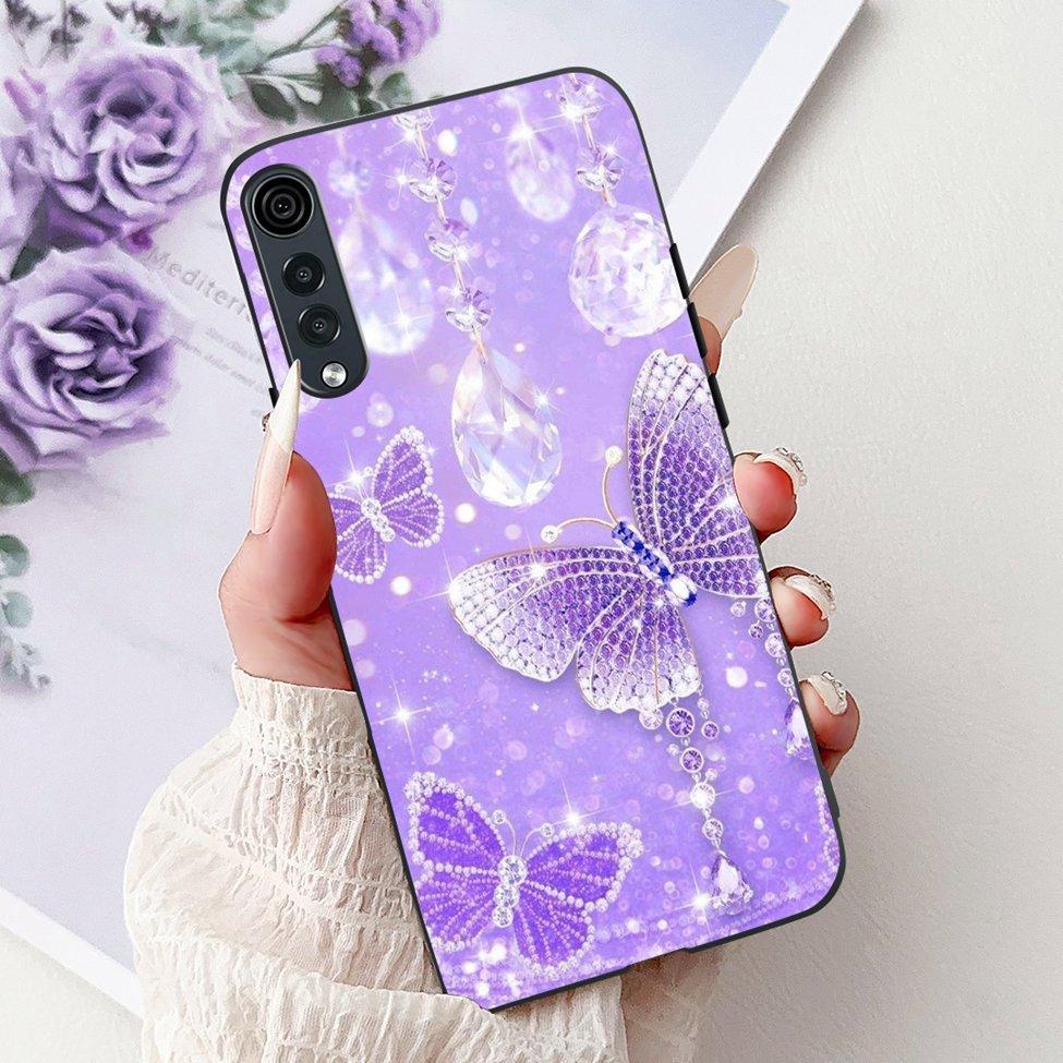 Чехол для LG Velvet 4G 5G Милый Кот Роскошная Мода Цветы Смешная Расписная Задняя Крышка Для LG Velvet 5G UW Чехол для Телефона Силиконовый