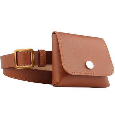 LEX STANDARD кожаный пояс с квадратной пряжкой и съемная женская сумка/кошелек BL064, (5 Верблюдов)