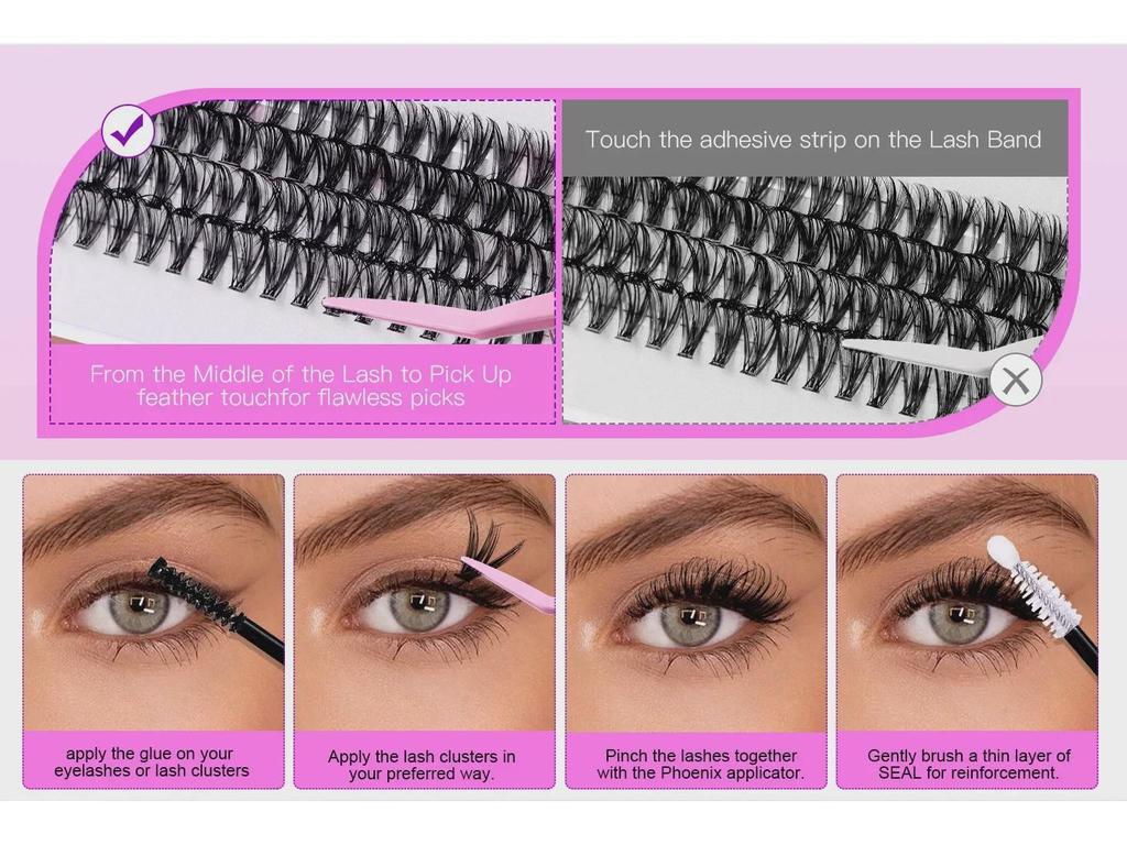 404 Clusters Large-Capacity Lower Eyelashes: DIY Mixed Small Devil Single Cluster False Lashes